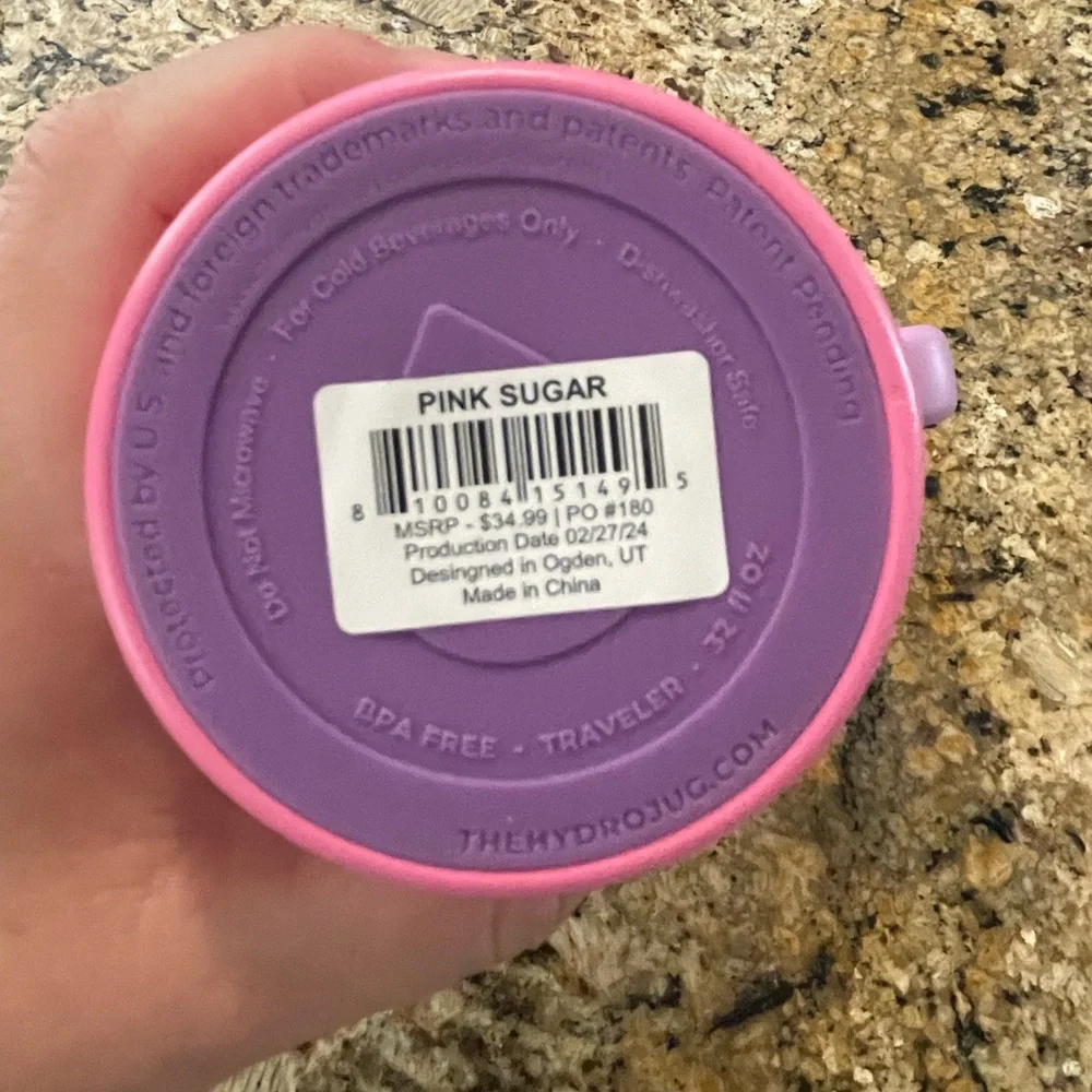 HydroJug Pink and Purple Water Bottle - Picture 2 of 4